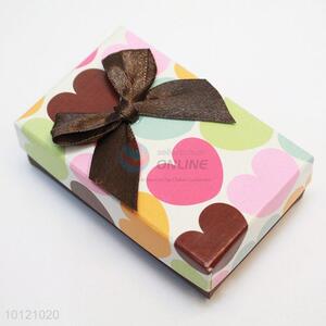 Heart Printed Jewelry Set Packaging Paper Box