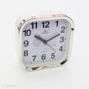 White Square Shape Desktop Table Big Numbers Alarm Clock