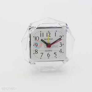 Polygon Shape Transparent Desktop Digital Alarm Clock for Decoration