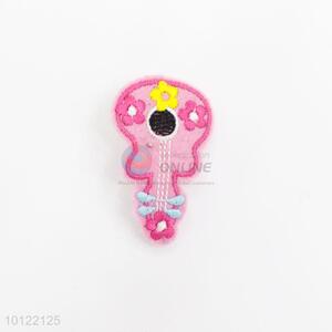 Clothing accessories pink embroidery guitar patch