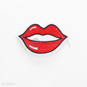 Fashion design lip embroidered patches