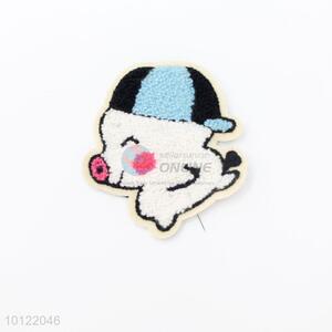 Fashion embroidery towel patches pig applique