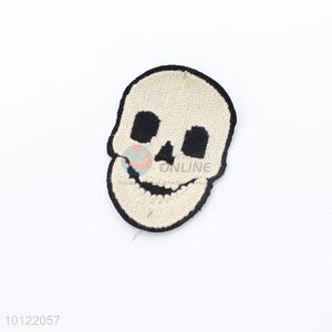 Halloween skull head towel embroidery patch