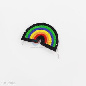 Top quality computer embroidery rainbow patch label