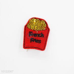French fries clothing accessories sequins felt embroidery patches