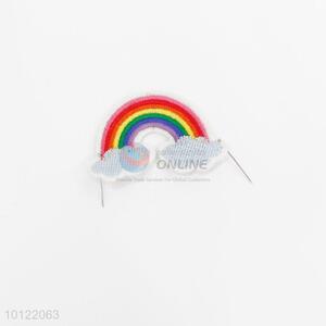 Rainbow embroidered patch computer embroidery designs