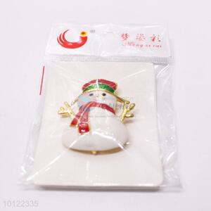 Snowman Shaped Alloy Brooch Pin with Cheap Price