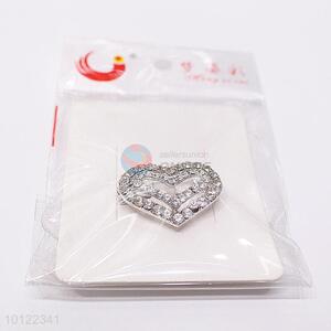 High Quality Heart Shaped Crystal Brooch Pin