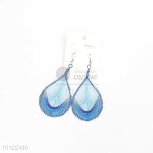 Blue rope dangle earrings/wedding earrings/jewelry