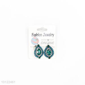 Blue&green stone dangle earrings/wedding earrings/jewelry