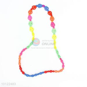 Colorful plastic skull necklace