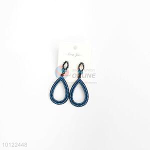 Blue water drop shaped dangle earrings/wedding earrings/jewelry