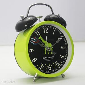 Green classic twins bell alarm clock