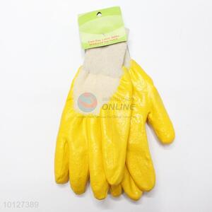 2016 new arrival yellow latex working gloves