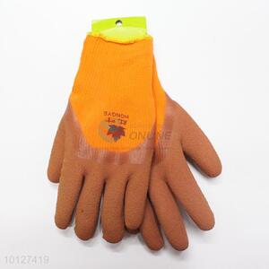 Best quality brown latex anti-slip industrial working gloves