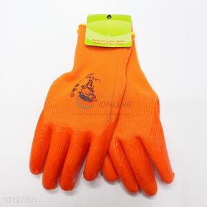 2016 new arrival orange NBR working gloves