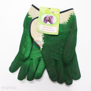 Green PVC anti-slip garden gloves/industrial working gloves
