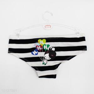 Black and white stripe pattern modal briefs women briefs