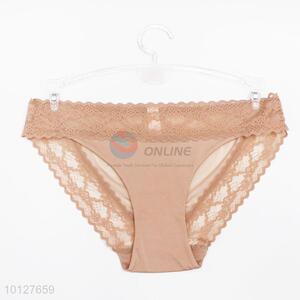 Apricot sexy lace flower pattern soft sexy panties lace spandex underwear
