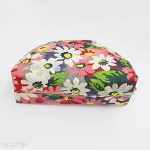 Printing thicken style single layer lining mini makeup bag with zipper