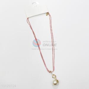 Copper cobra chain pearl pendant gold alloy necklace