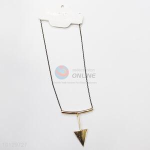 Promotional gold triangle alloy necklace