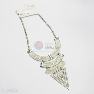 Fashion silver geometric shaped alloy necklace