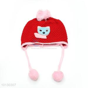 Cartoon Fox Pattern  Ear Protection Beanie For Children