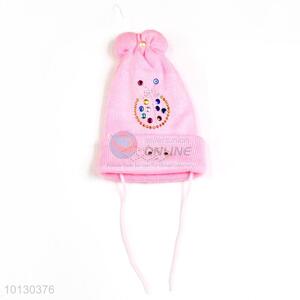 Little Baby Cute Pink Cashmere Knit Baby Hat