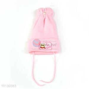 High Quality Winter Cashmere Baby Hat With Rope