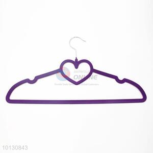 High Quality Cheap Purple Heart Velvet Slip Hanger