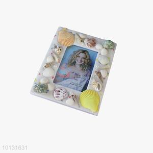 Handmade shell love photo frame