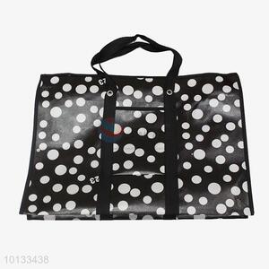 Classic black&white dotted foldable non woven bag