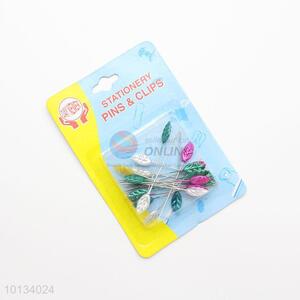 Wedding Leaf Decorating Colored Pearl Pin