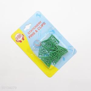 Green triangle shape paper clip