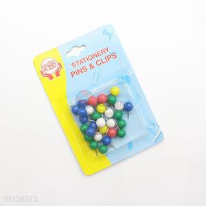 Multi color round ball <em>head</em> shape push pins