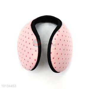 Pink Warm Earmuffs/Earcap With Heart Pattern