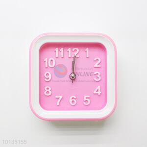 Cute Square Pink Background Alarm Clock