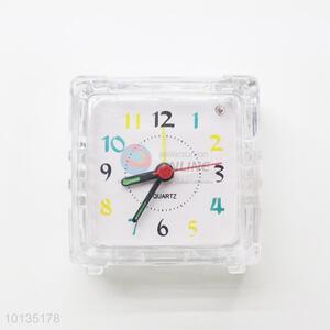 Hot Sale Plastic Square White Alarm Clock