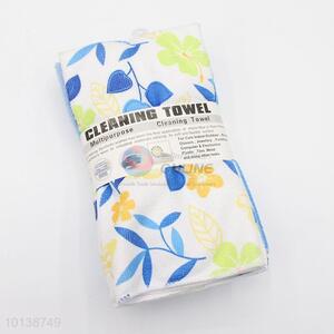 3 Pieces/1 Set Leaves Printed Microfiber Chenille Cleaning Cloth
