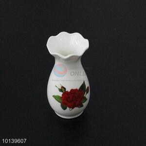 Nice design flower printed ceramic vase