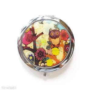 Creative Printing Round Mini Compact Mirror Make-Up Mirror