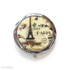 Wholesale Eiffel Tower Pattern Round Mini Compact Mirror