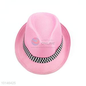 Pink Fedora Billycock Hats Straw Hats