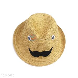 Custom Moustache Straw Billycock Sun Hat