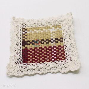 High Quality Eco-friendly Cotton Fabric Lace Coaster Placemat