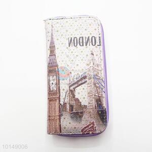 Glitter Star Big Ben Pattern Purse Multi-purpose Pouch PU Leather Wallet