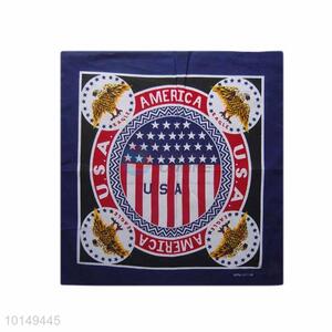 Cheap Fancy American Cotton Handkerchief with Four Eagles and an American Flag in the Middle