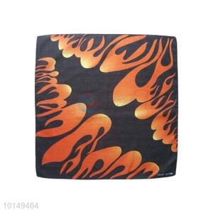 Cheap Orange Fancy Cotton Handkerchief with Abstract Design