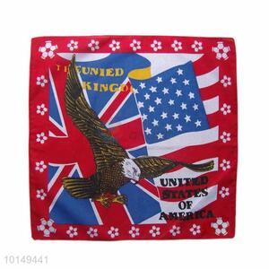 Cheap Fancy American Cotton Handkerchief with American Flag Background